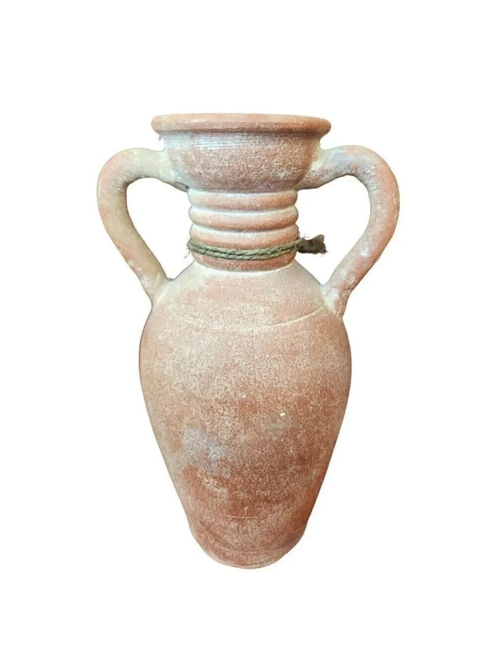 Terracotta colored clay vase. 13.5 inches tall. Southwestern decor or an Italian